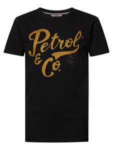 Petrol - Boys T-shirt ss Classic print - Black