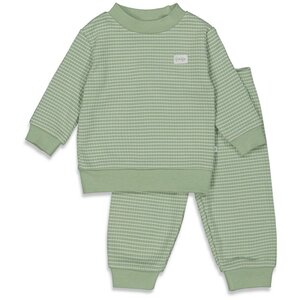 Feetje - Wafelpyjama - Unisex - Groen Melange