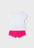 Mayoral - Meisje - Set - T-shirt + Short - 3211 - 89 - Magenta_